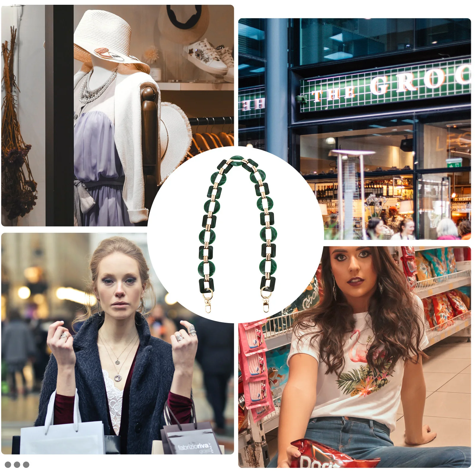 Сумка из смолы, цепочка в стиле ретро - Фотография_3