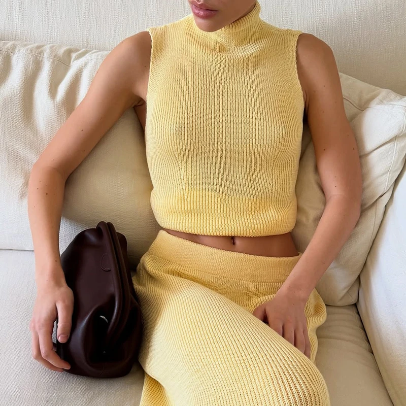 Tornova элегантный комплект трикотажного платья - Фотография_5