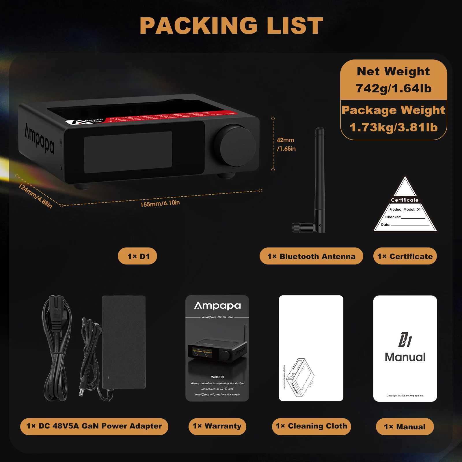 Ampapa d1 hifi стерео bluetooth 5 - Фотография_6