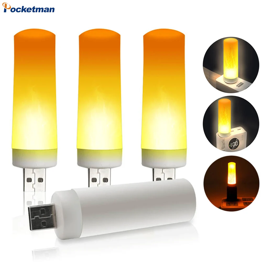Usb фонарь с эффектом пламени