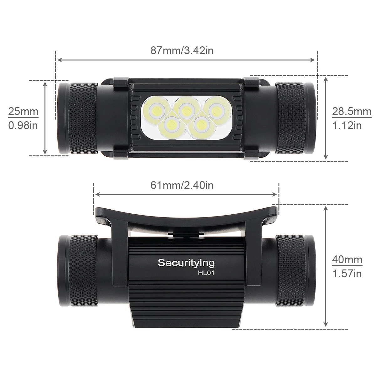 Hl01 2420lm 5 светодиодов usb type - Фотография_2