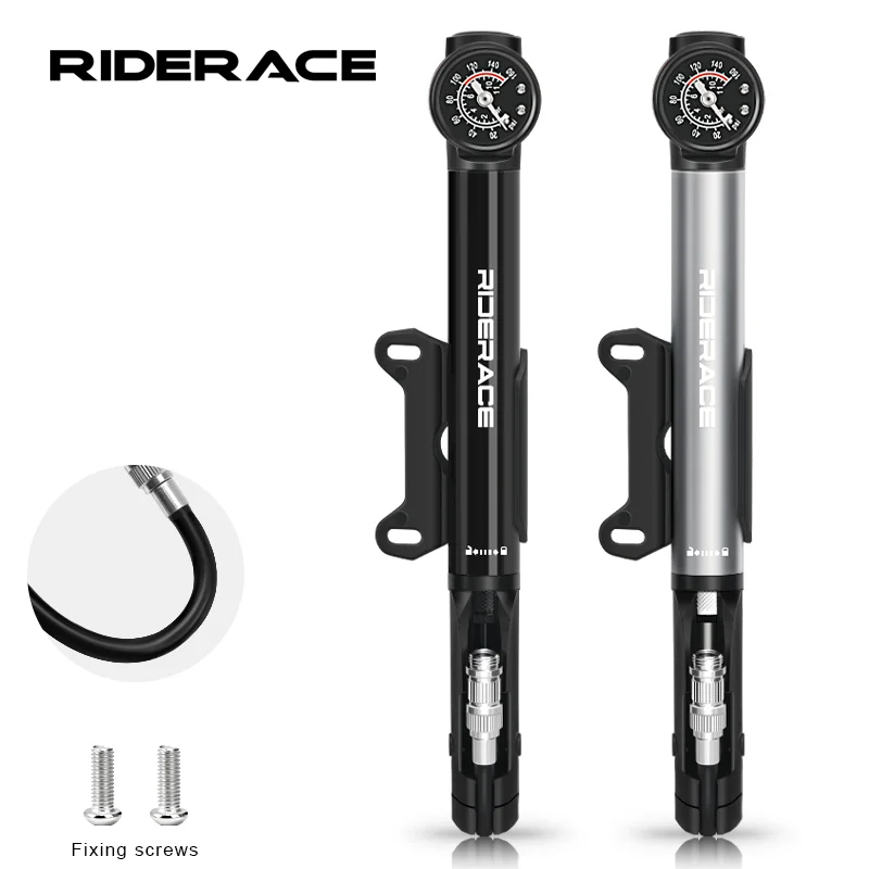 Велосипедный насос riderace с манометром