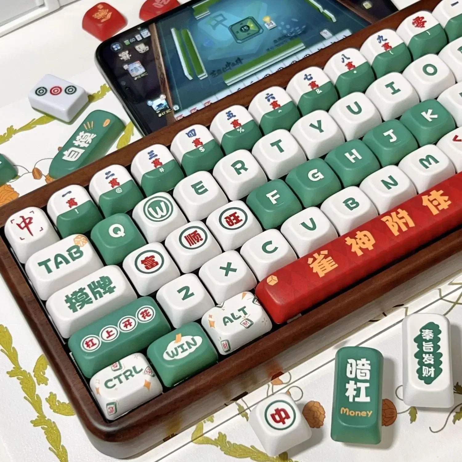 Колпачки для клавиш pbt mahjong - Фотография_4