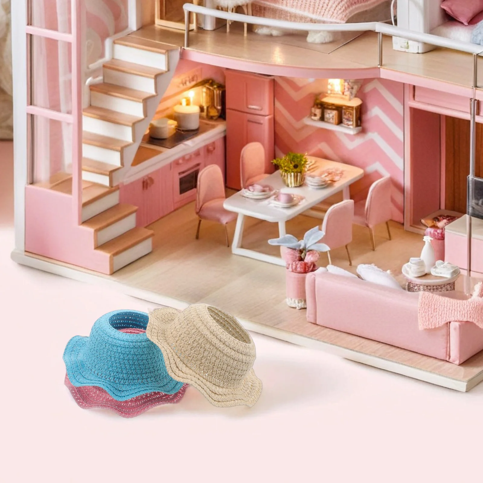 Вязаная крючком соломенная шляпа ручной работы - Фотография_4