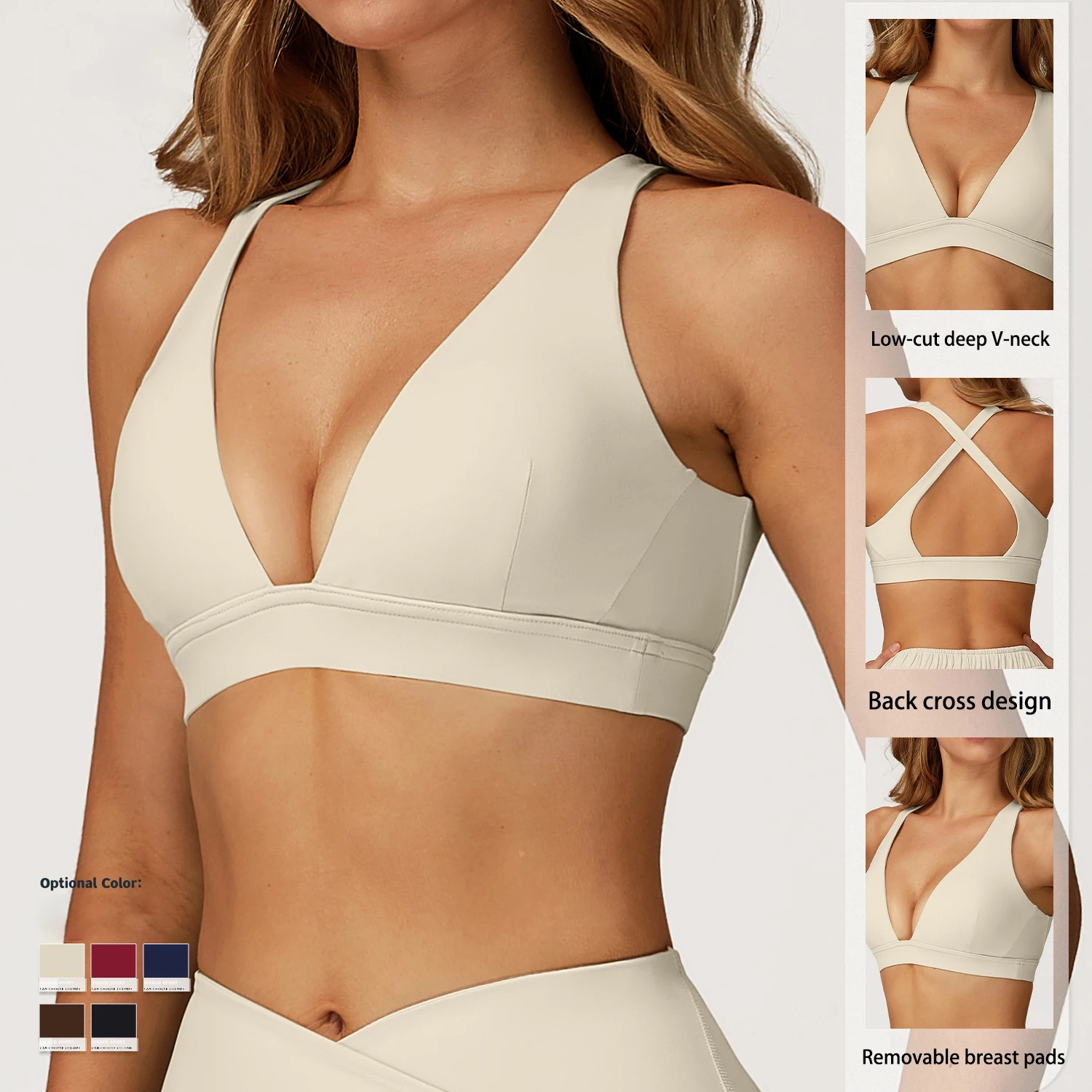 Ctenkevet новый женский бюстгальтер для йоги с перекрестной спинкой - Фотография_2