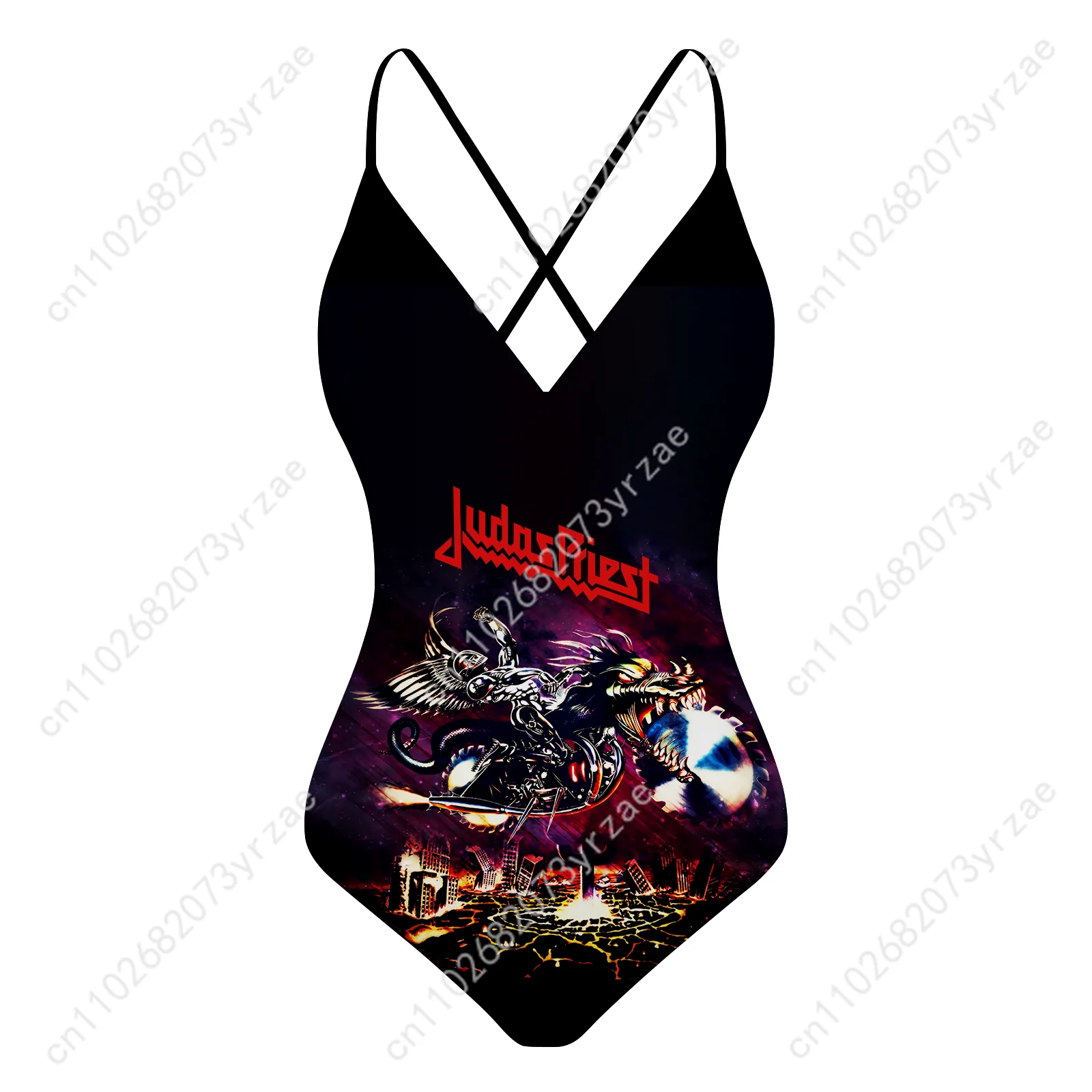Judas priest купальник с v-образным вырезом и лямкой на спине - Фотография_2
