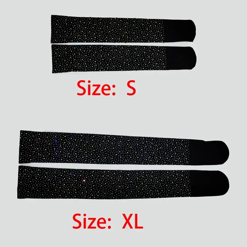 Сексуальные длинные носки со стразами - Фотография_6