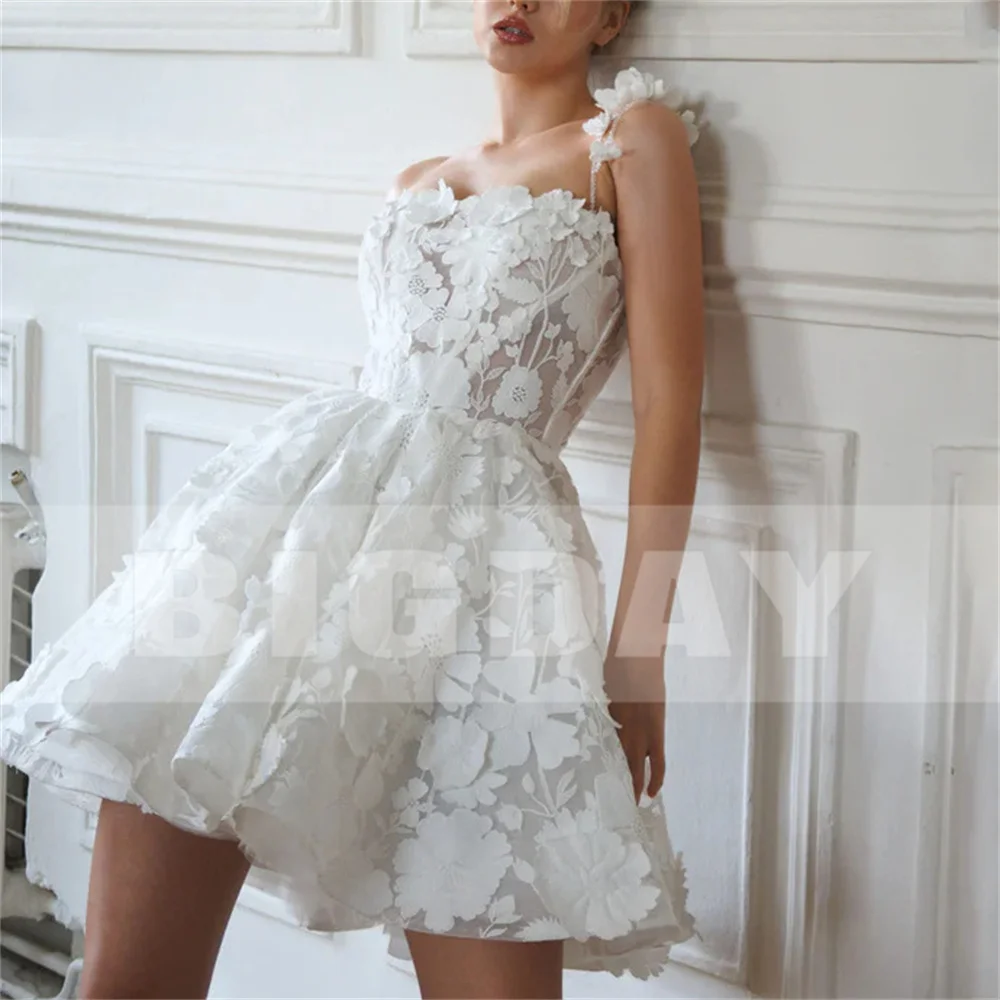 Элегантное короткое кружевное свадебное - Фотография_4