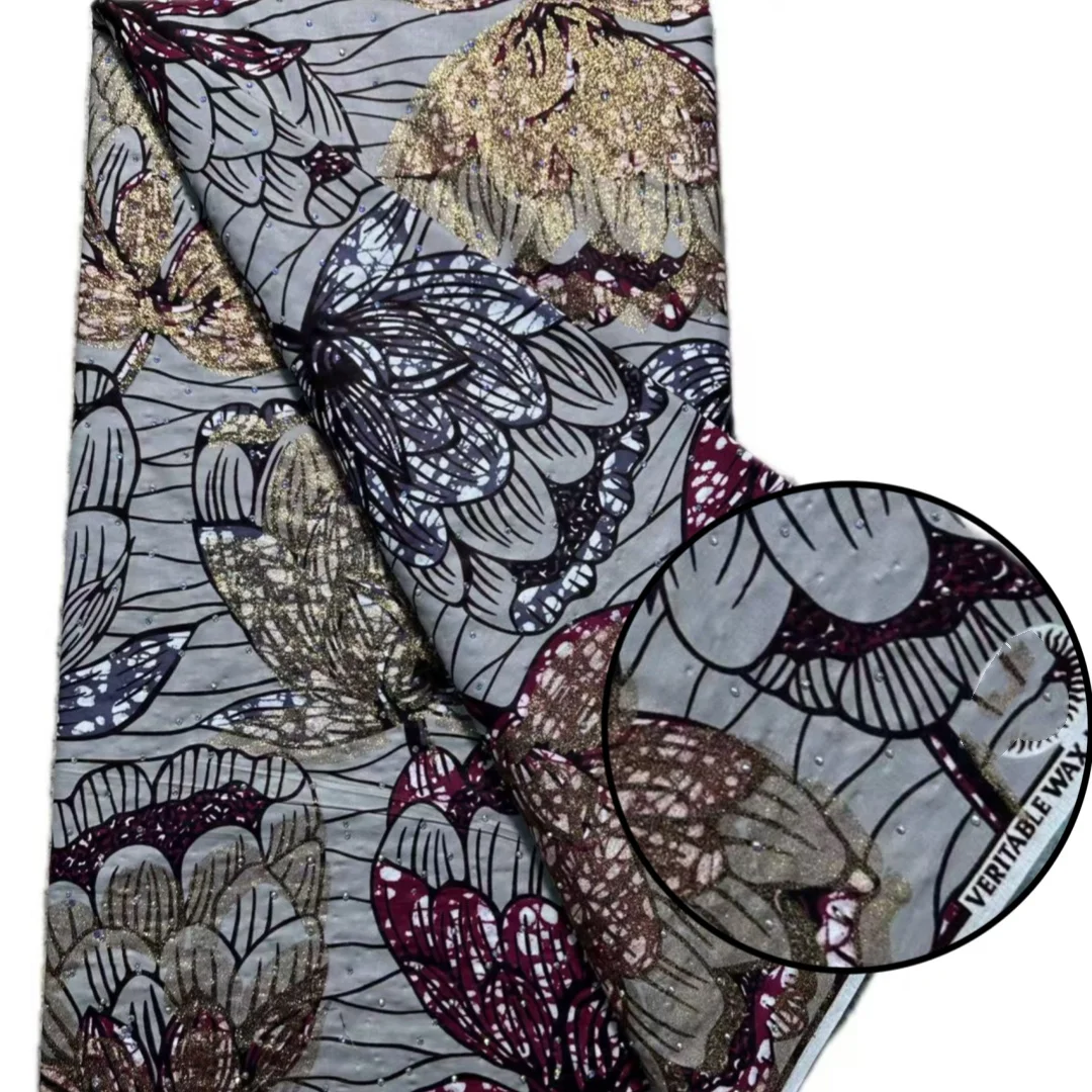 Хлопковая африканская золотая с каменным воском - Фотография_2