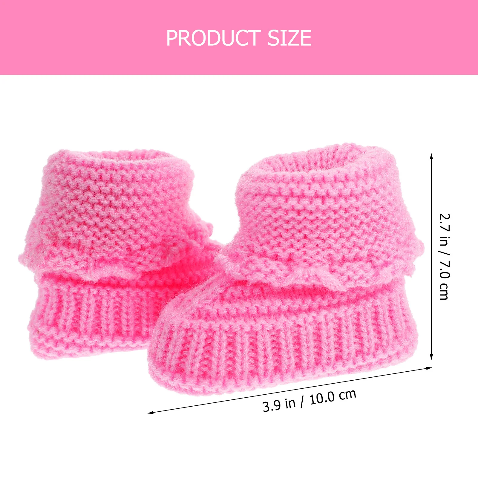 1 пара вязаных крючком детских пинетков для новорожденных - Фотография_4