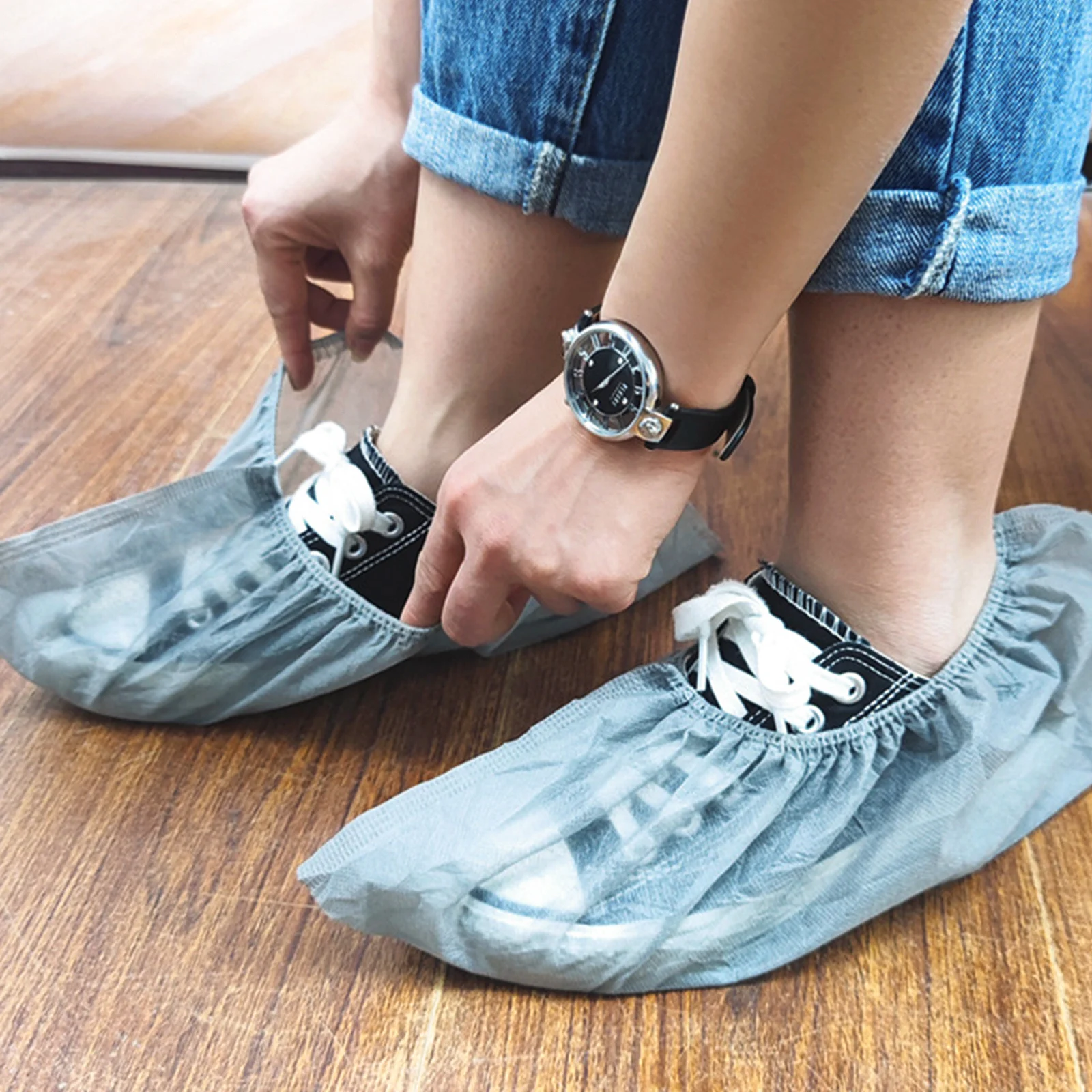 Нескользящие бахилы одноразовые - Фотография_4