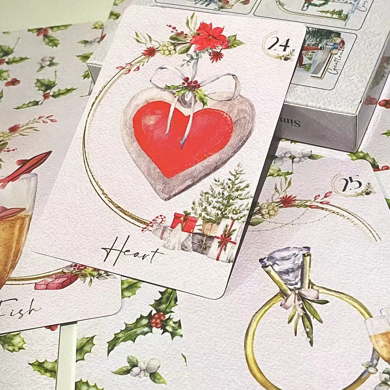 10*7,5 см просто рождественские карты lenormand 36 шт