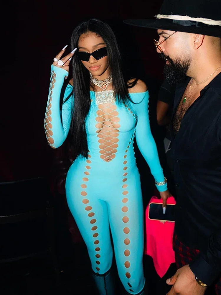 Yuzhexi сексуальный комбинезон с отверстиями - Фотография_4