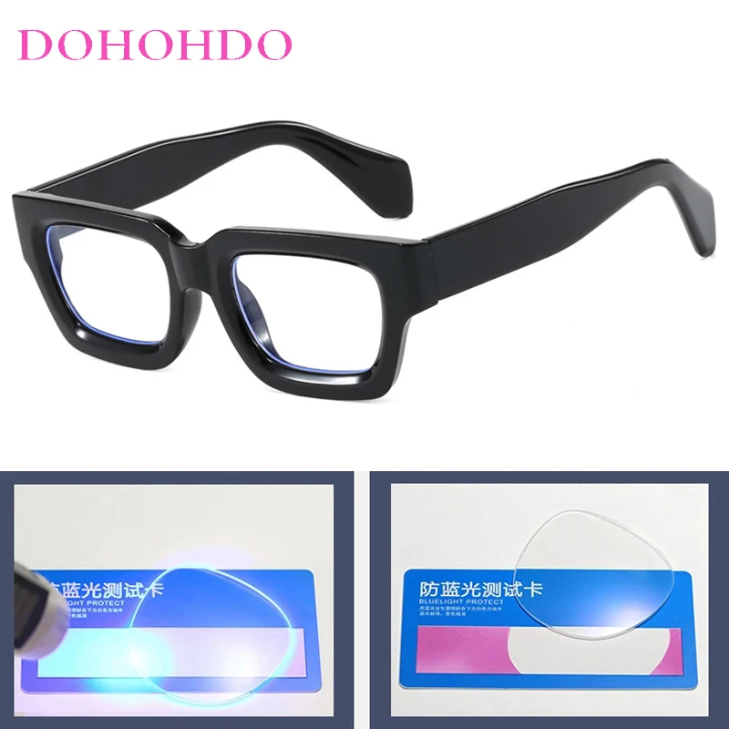 Ретро маленькая квадратная оправа с защитой от синего света - Фотография_3