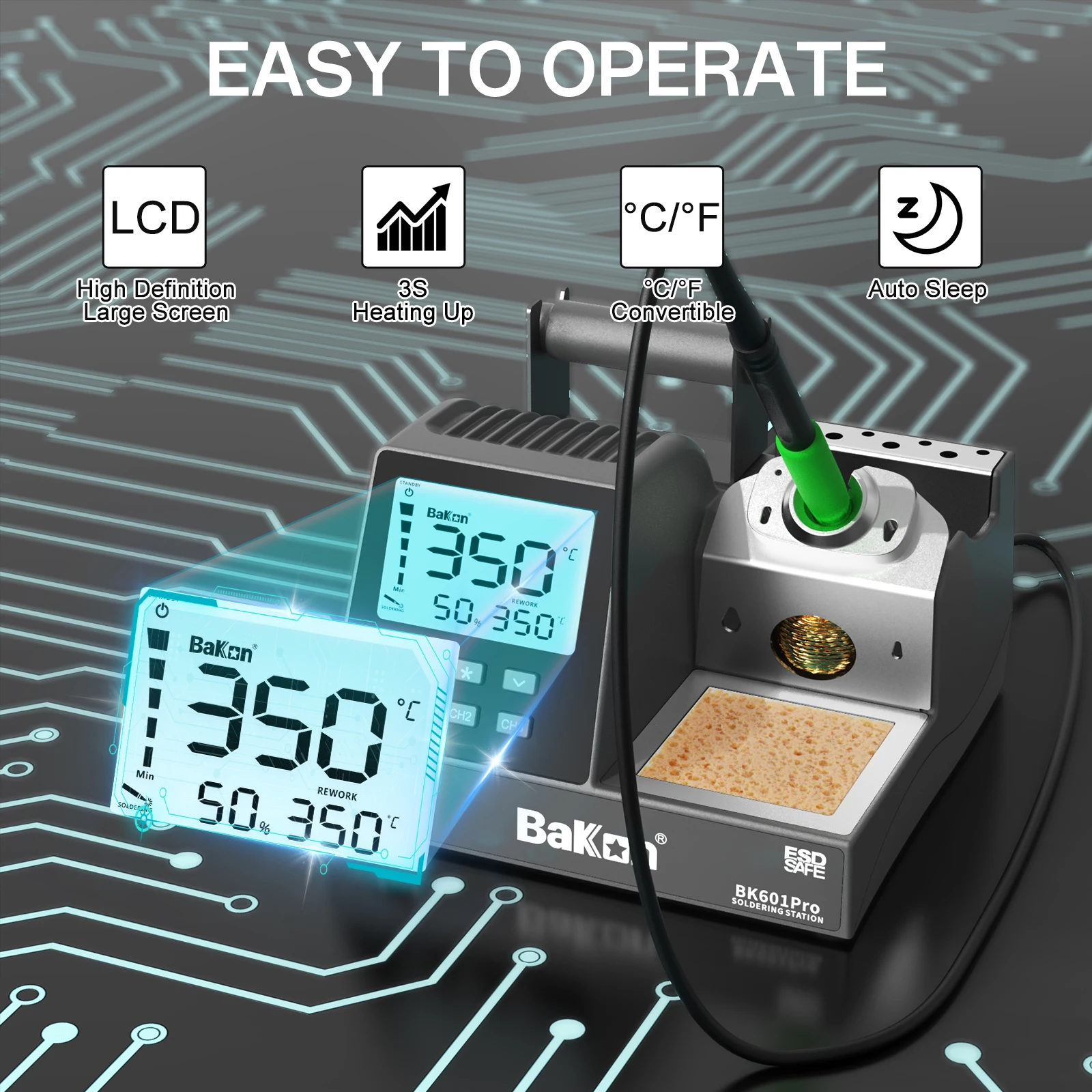 Паяльная станция bakon bk601 pro - Фотография_2