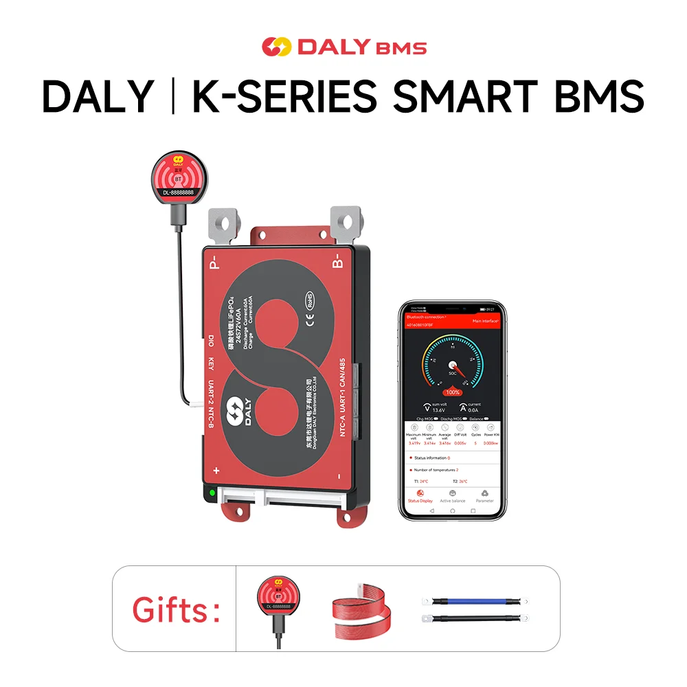 Daly smart bms lifepo4 4s 12v 8s