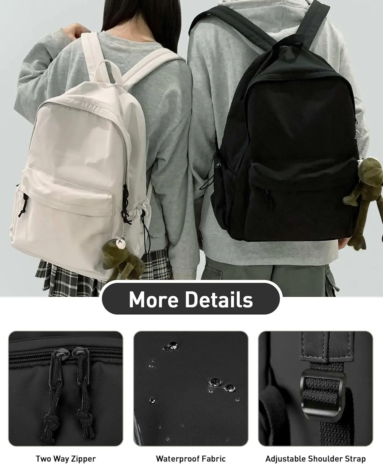 Черный школьный рюкзак для девочек и женщин - Фотография_3