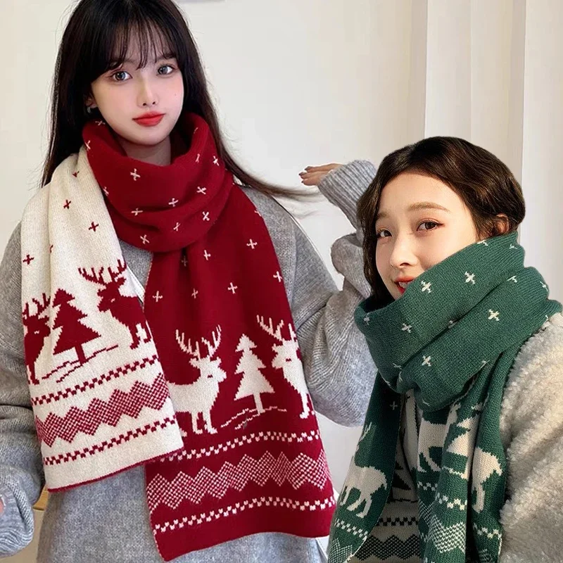 Вязаный большой рождественский шарф - Фотография_2