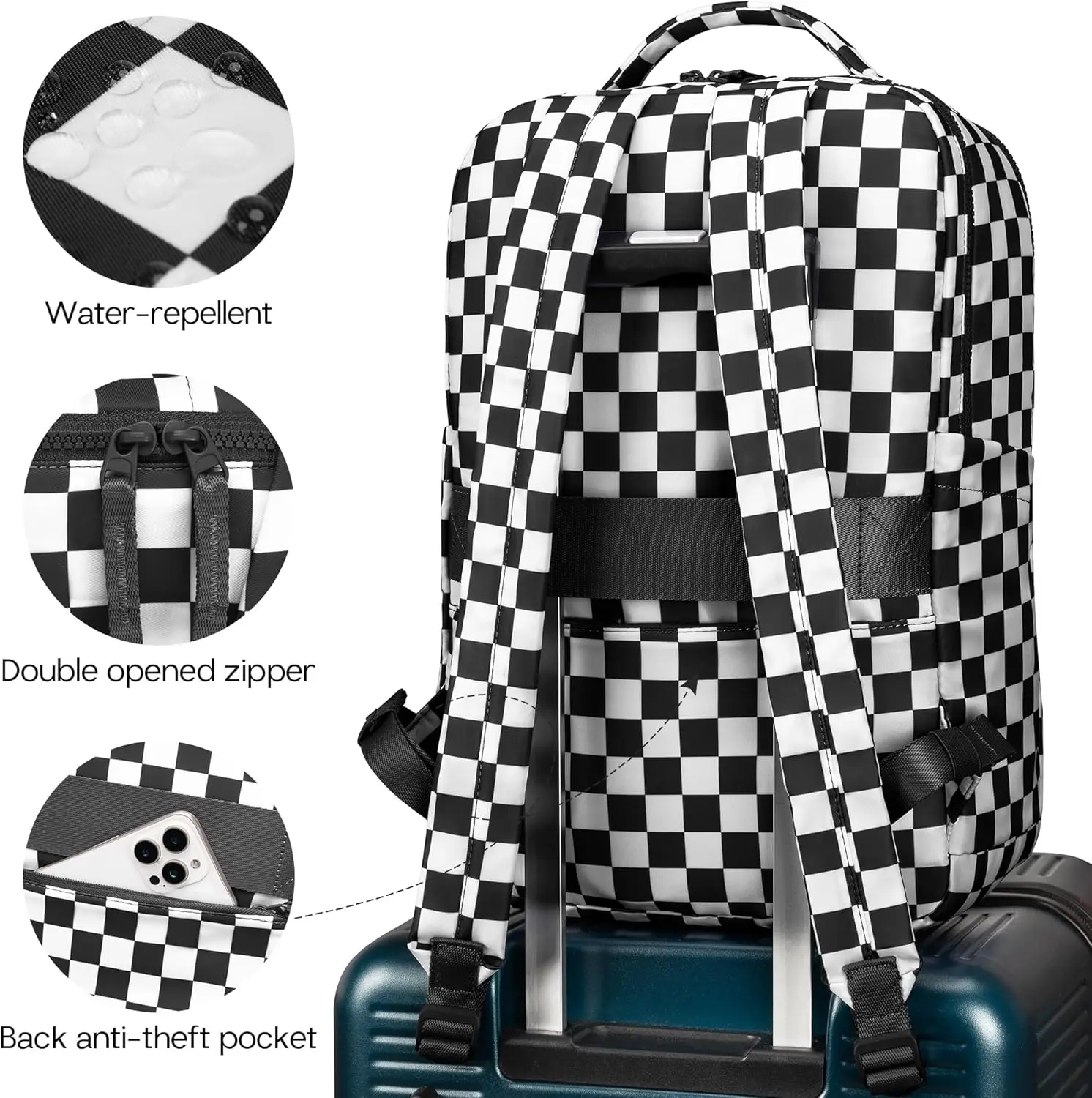 Клетчатый рюкзак для женщин - Фотография_4