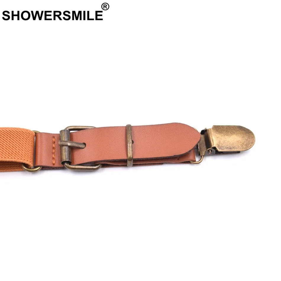 Showersmile мужские кожаные подтяжки - Фотография_6