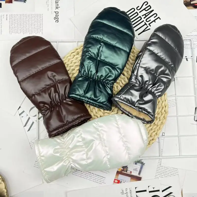 Женские зимние теплые кашемировые варежки с длинными пальцами - Фотография_5