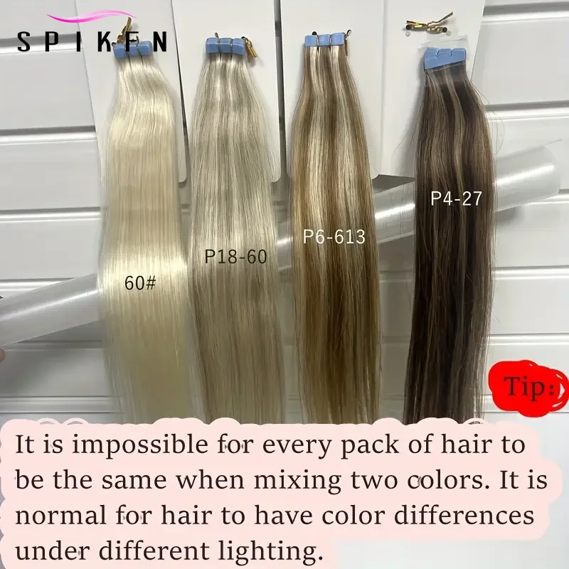 Spikfn блондинка микролента для наращивания волос 10 шт - Фотография_4