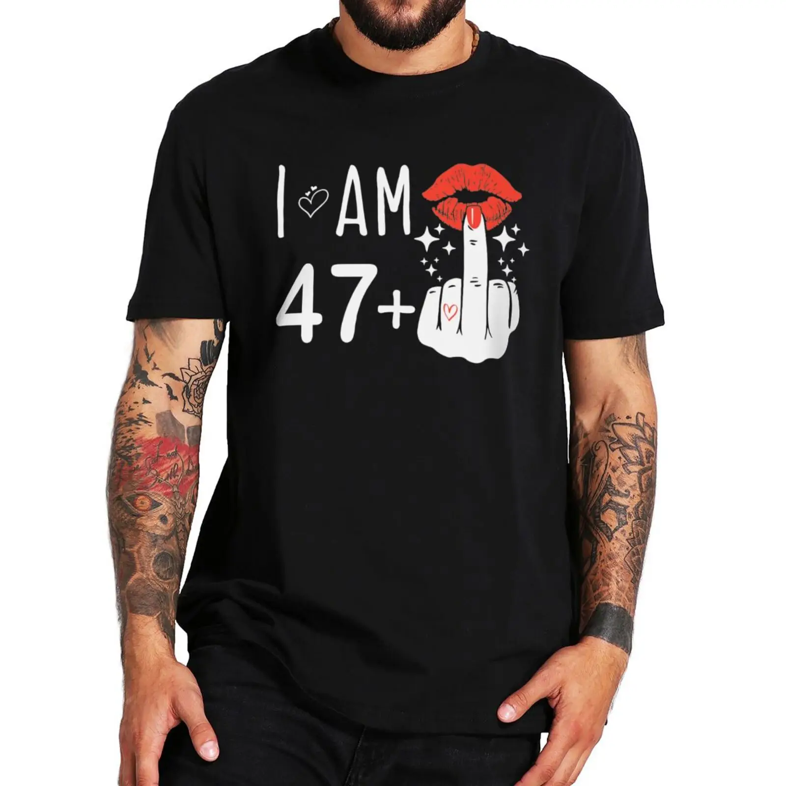 Футболка i am 47 plus 1 middle fingers