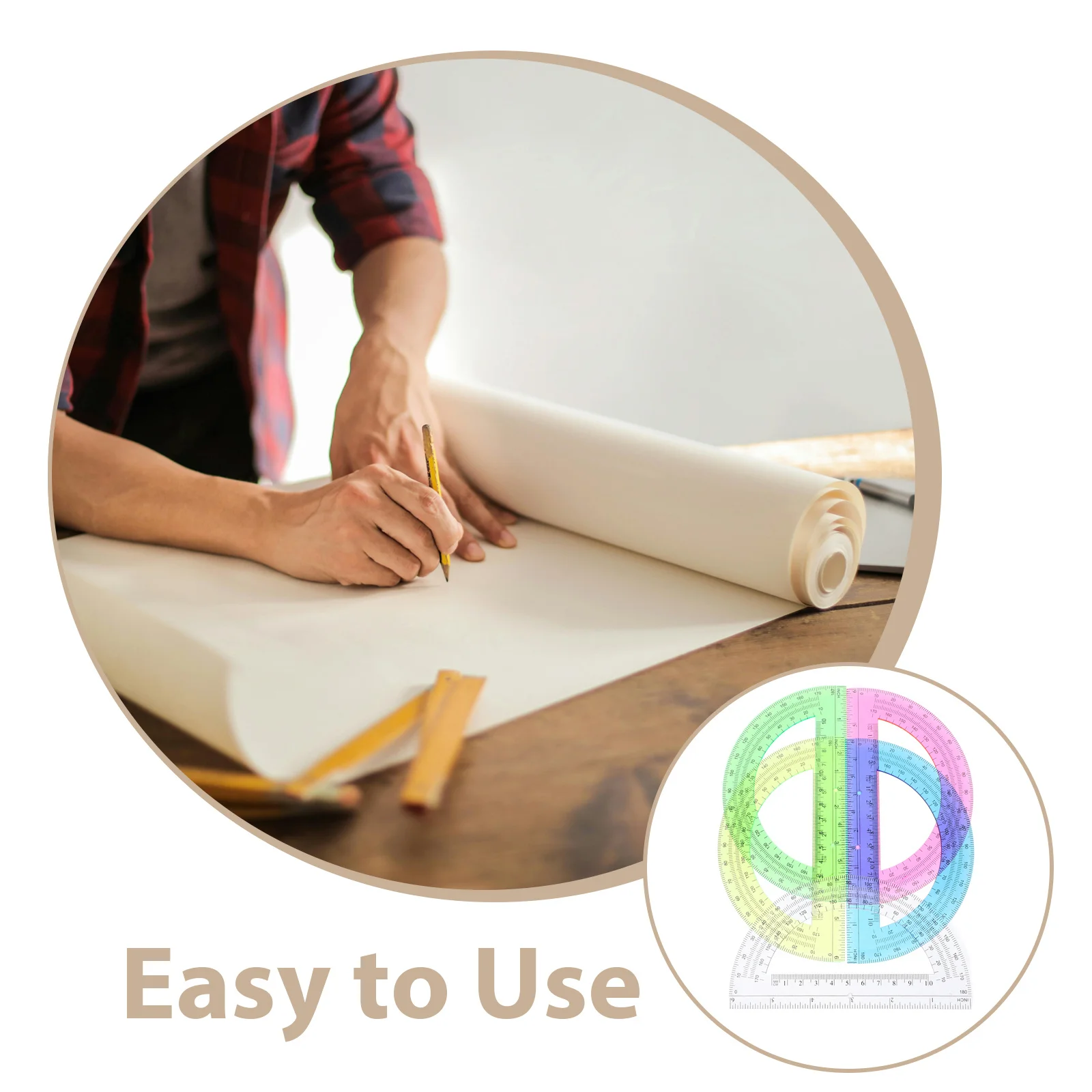 Математические транспортиры полукруглые - Фотография_3