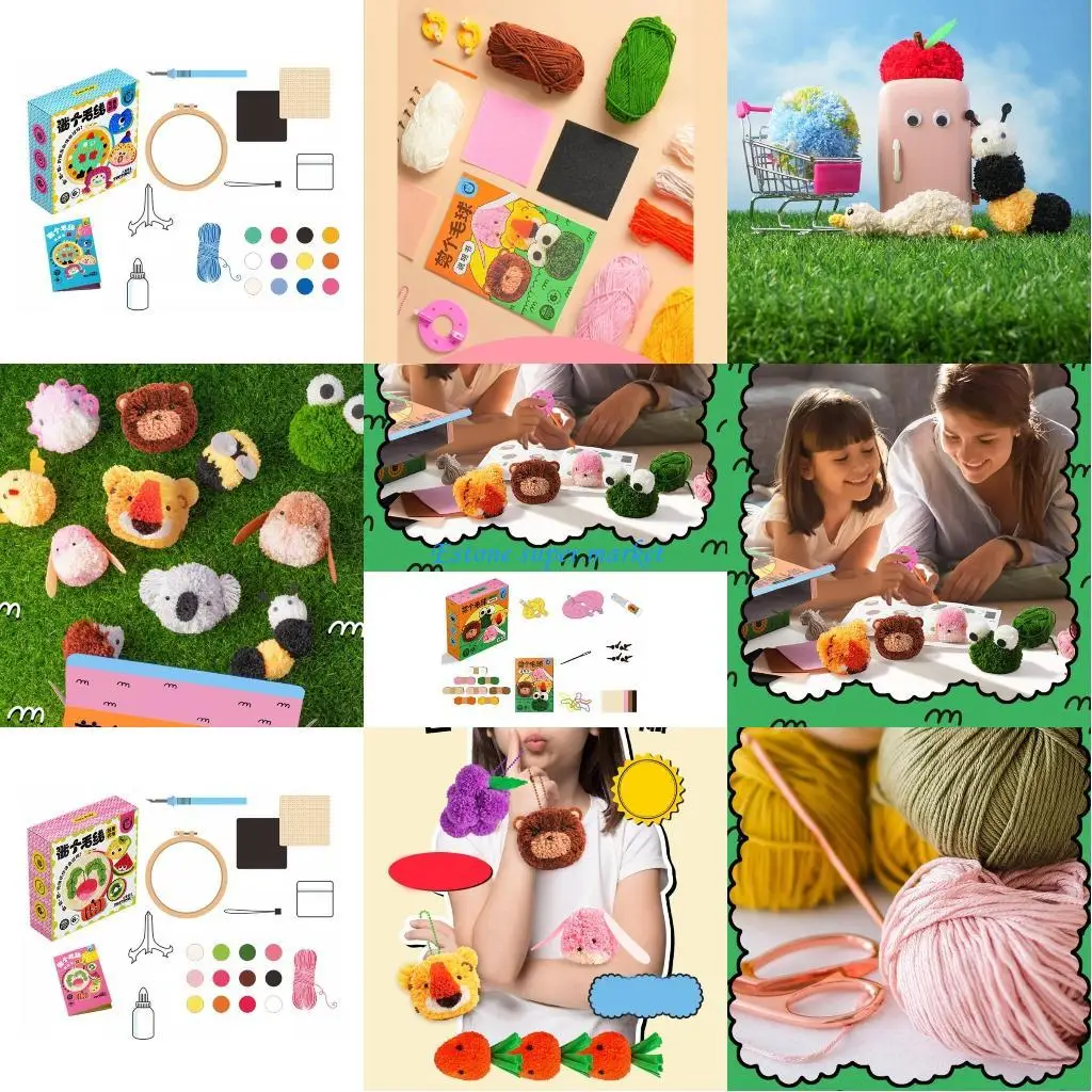 090b наборы помпонов для вышивания