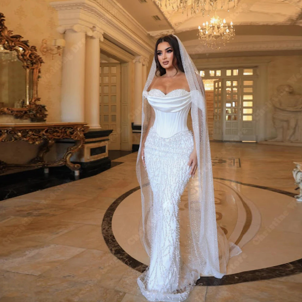 Винтажные женские свадебные платья русалки для официальных мероприятий - Фотография_3