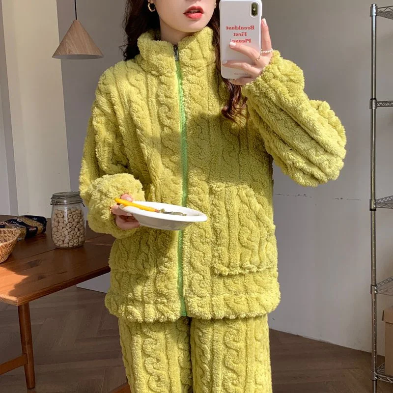 Осенне-зимняя милая флисовая пижама - Фотография_4