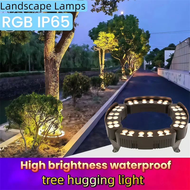 12 вт, rgb, уличные ландшафтные светильники для обнимания деревьев - Фотография_4