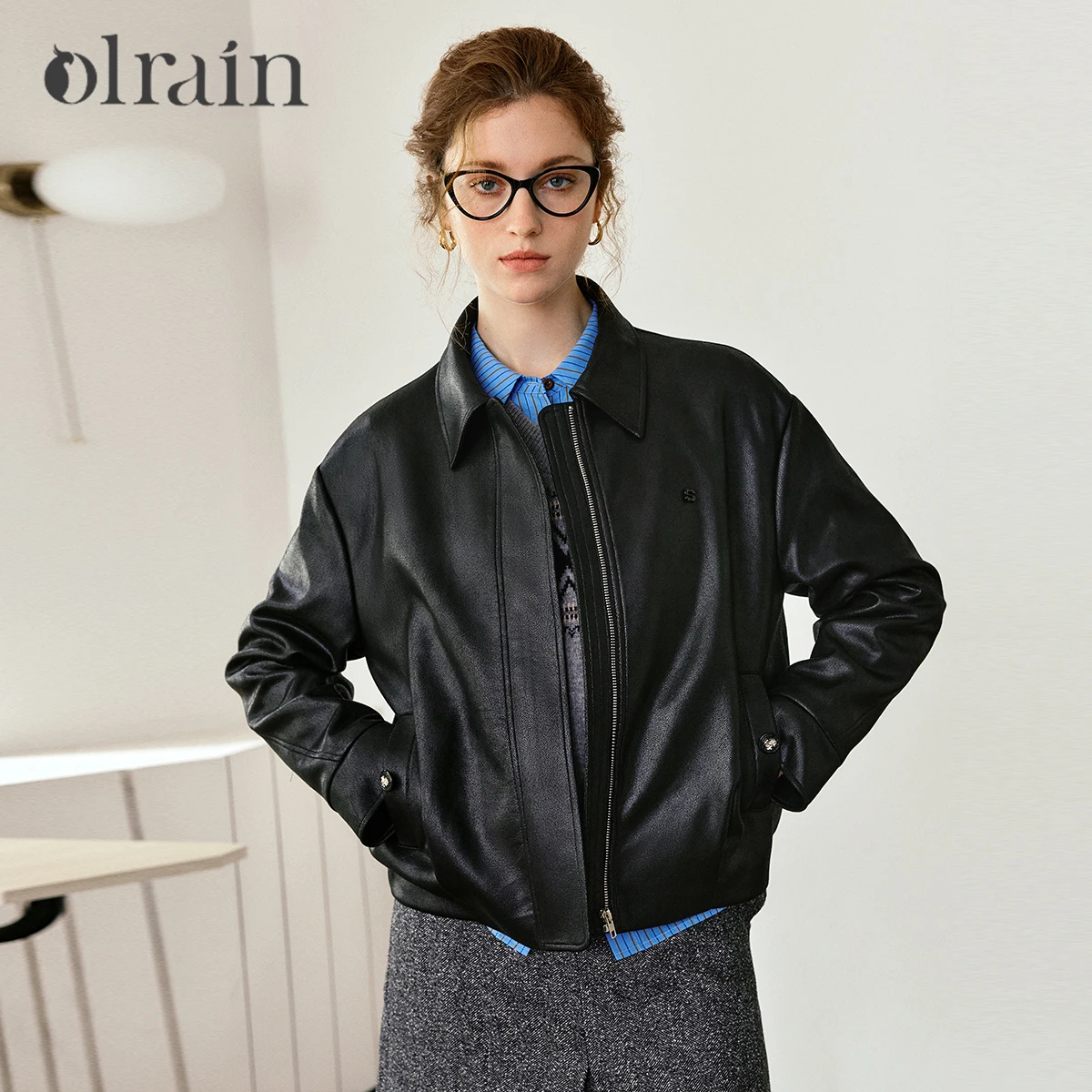 Olrain женская куртка из искусственной - Фотография_3