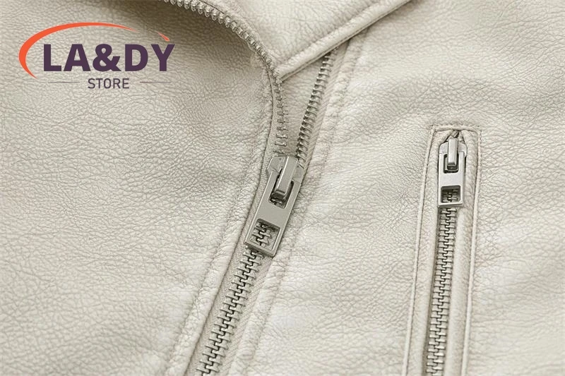 Женская куртка из искусственной кожи 2024 - Фотография_4