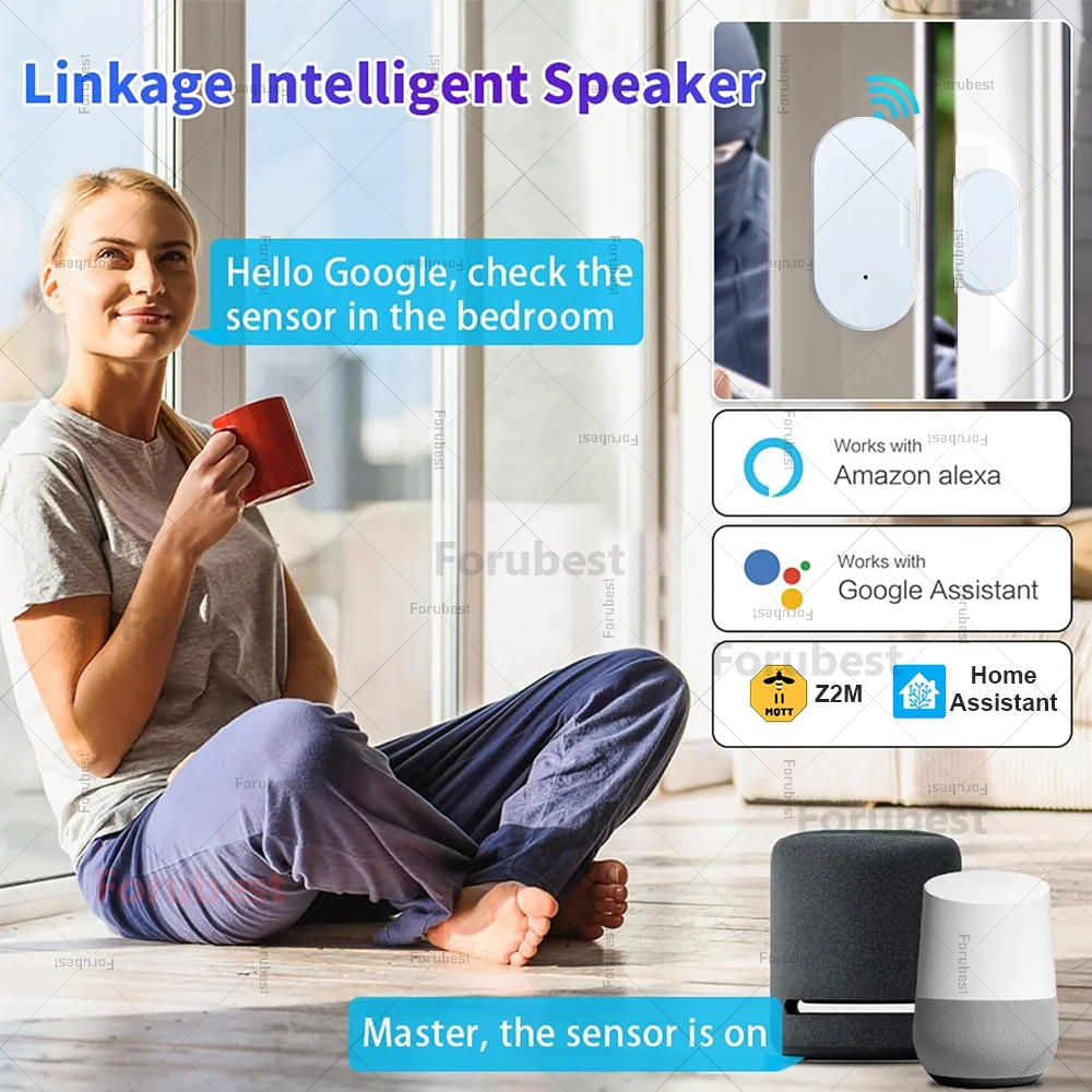 Умный датчик двери и окна zigbee с обнаружением яркости/вибрации - Фотография_4