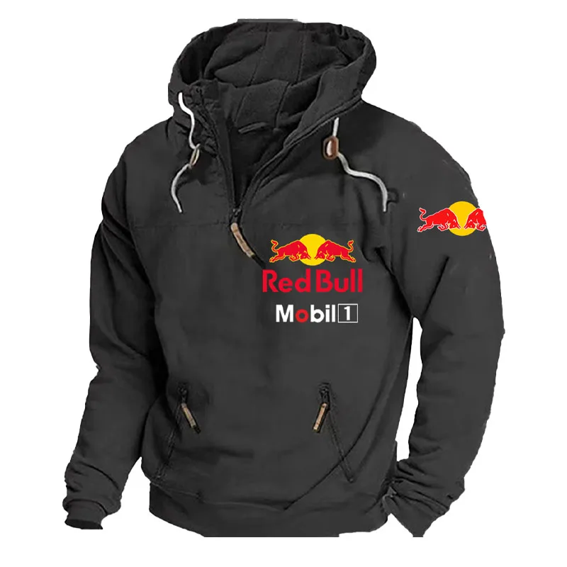 Мотоциклетная куртка с логотипом red bull и капюшоном - Фотография_4