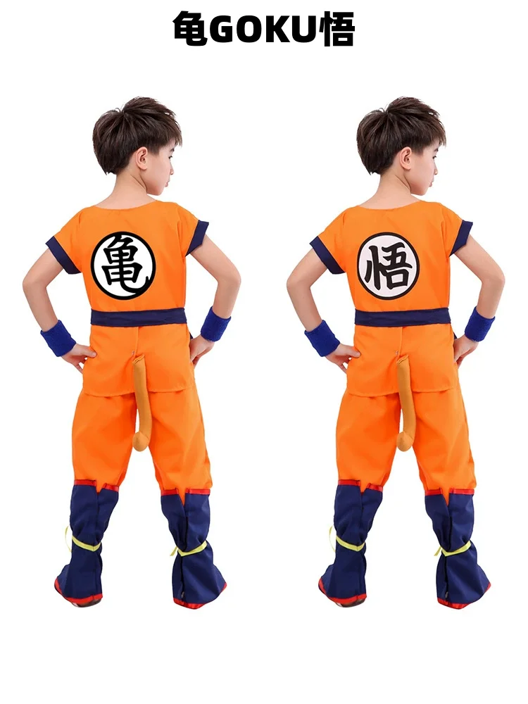 Костюмы для косплея на хэллоуин для мальчиков и девочек son goku для детей - Фотография_2