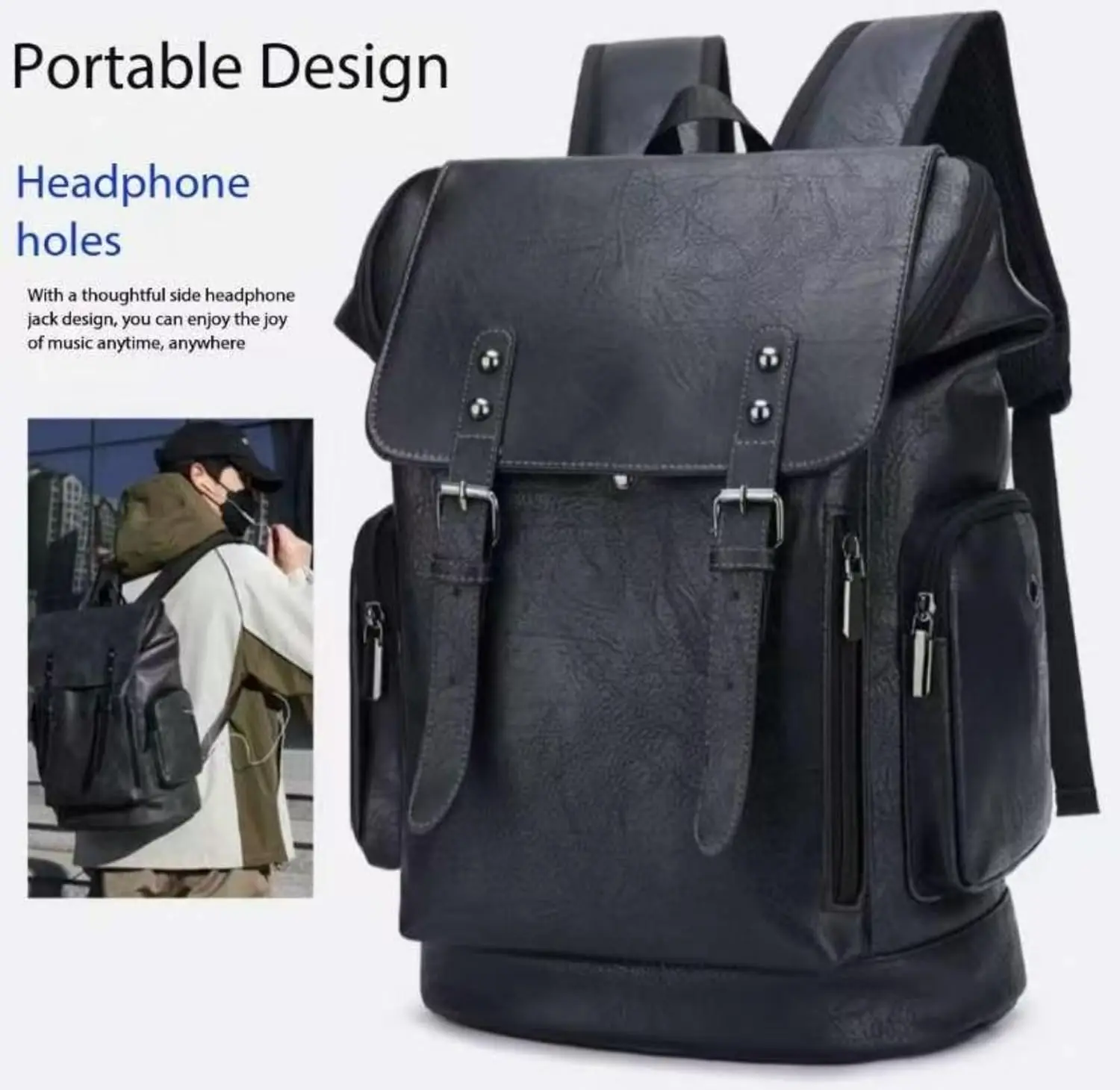 Повседневный рюкзак из искусственной кожи 15 - Фотография_2