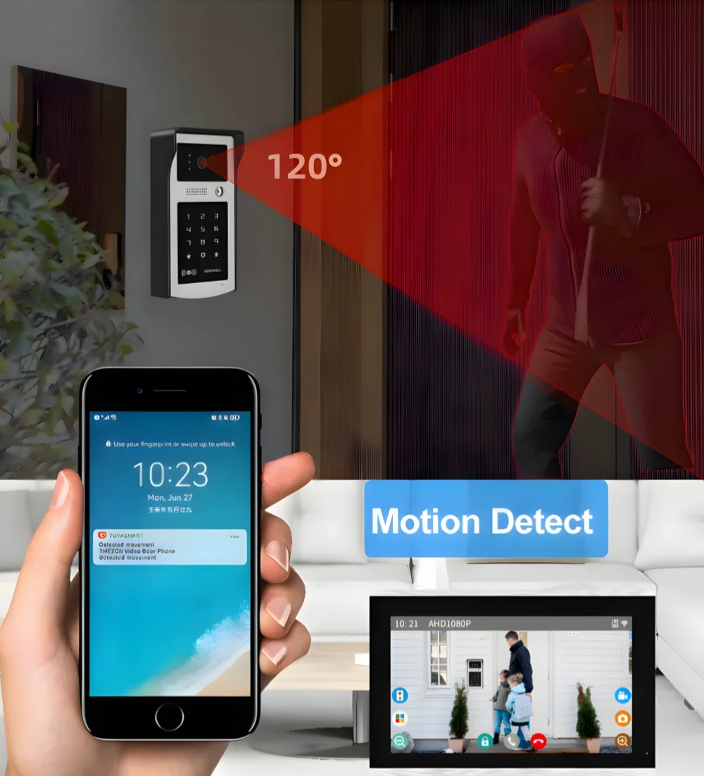 10-дюймовый tuya smart wi-fi видеодомофон - Фотография_2