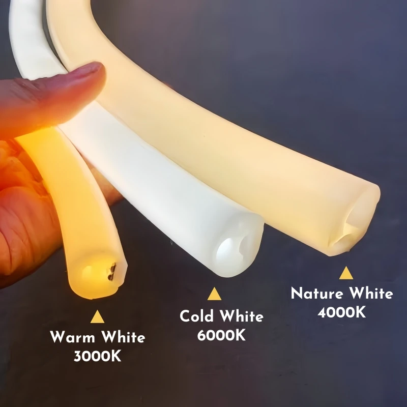 Круглая светодиодная неоновая лента диаметром 8/10 мм - Фотография_4