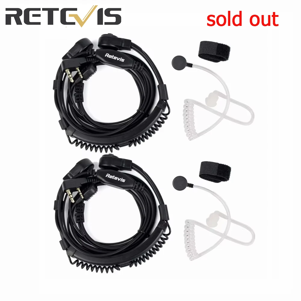 Рации retevis throat mic walkie-talkie