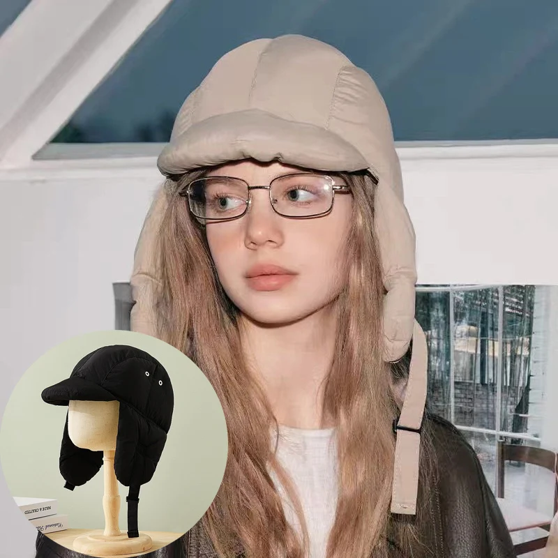 Модные зимние теплые шапки-бомберы - Фотография_4