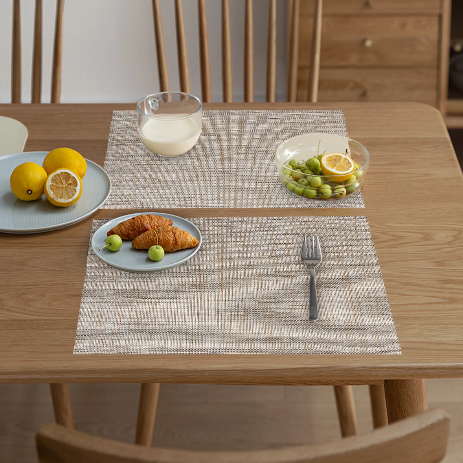 Плетеные салфетки из пвх из ротанга - Фотография_4