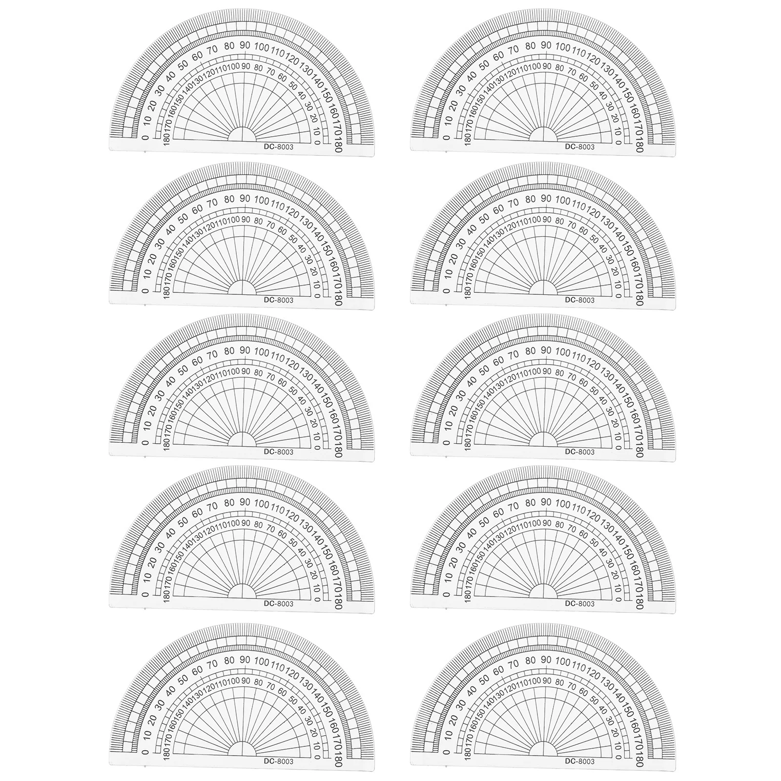 Прозрачные 4-дюймовые пластиковые транспортиры - Фотография_5