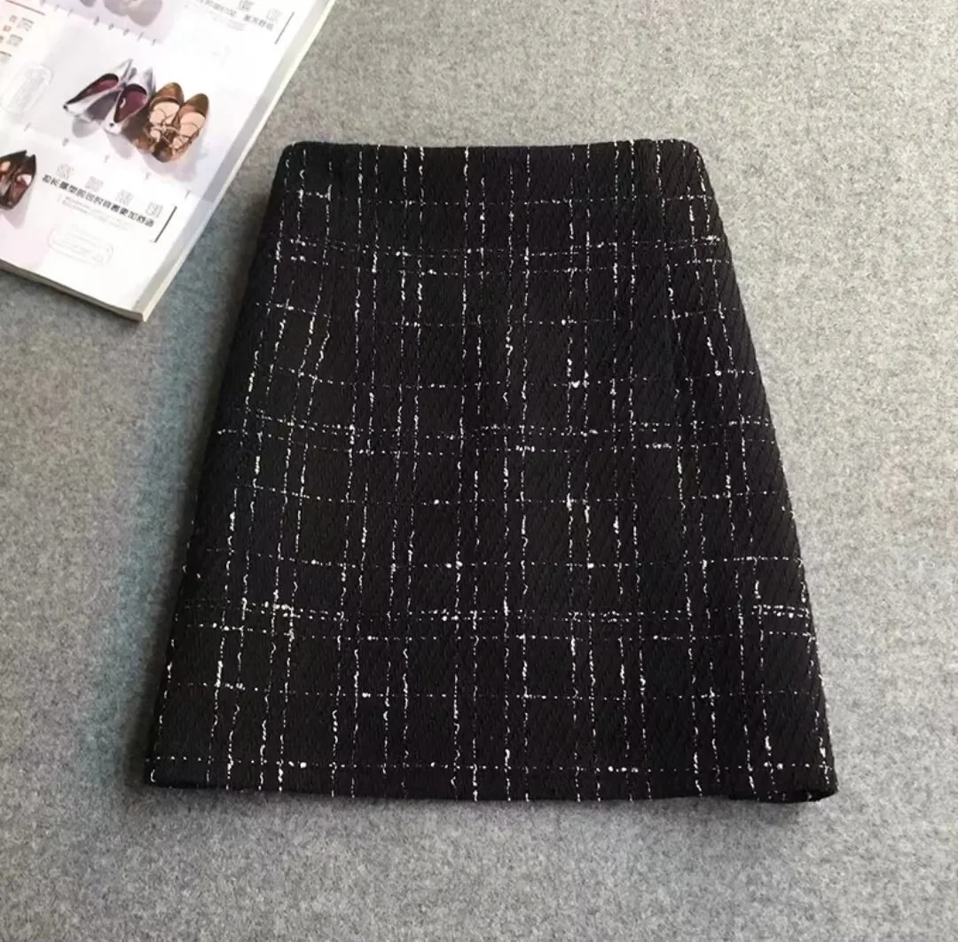 Новая женская твидовая юбка - Фотография_3