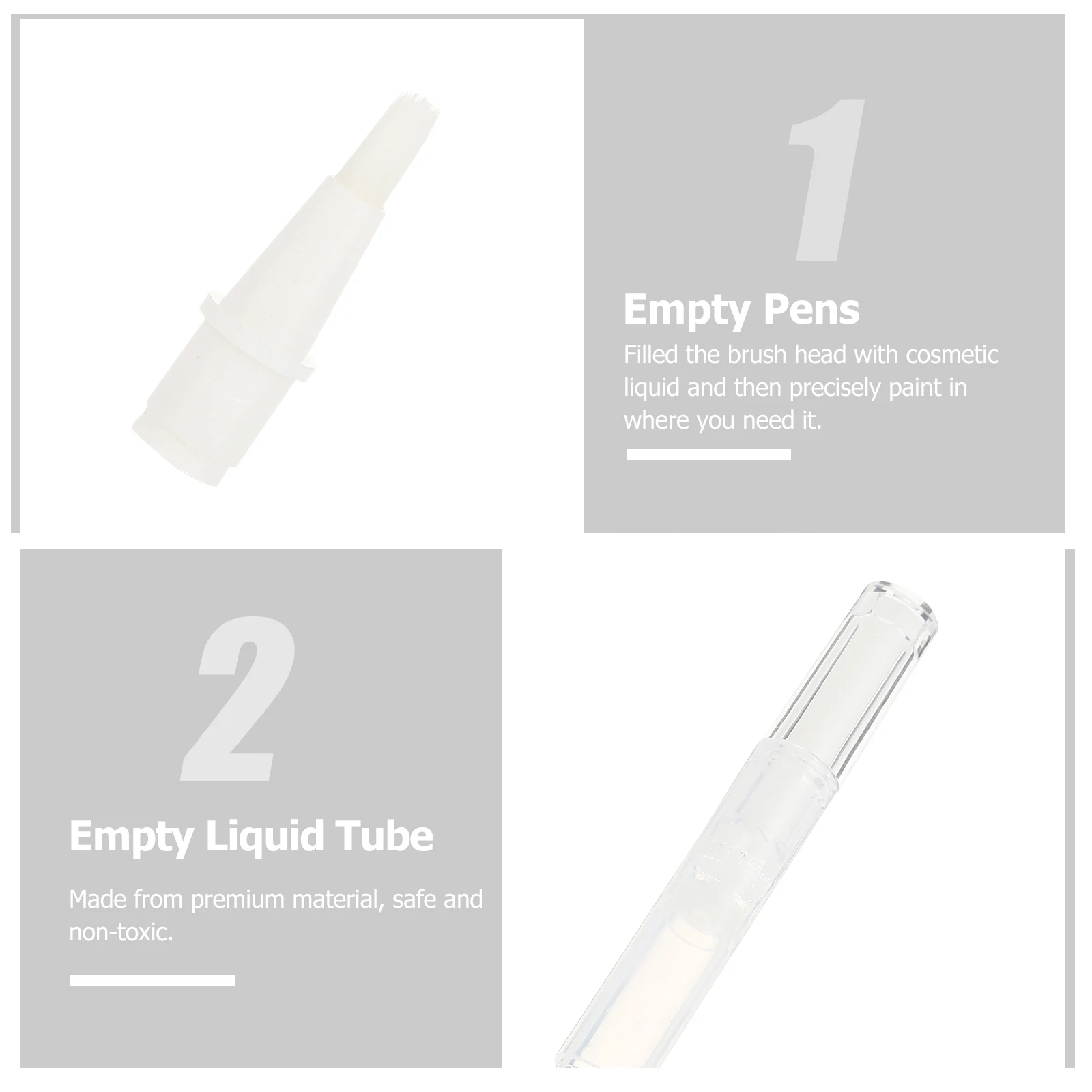 Прозрачные пустые ручки