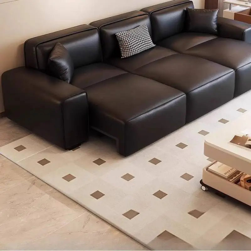 Классический черный диван для гостиной - Фотография_4