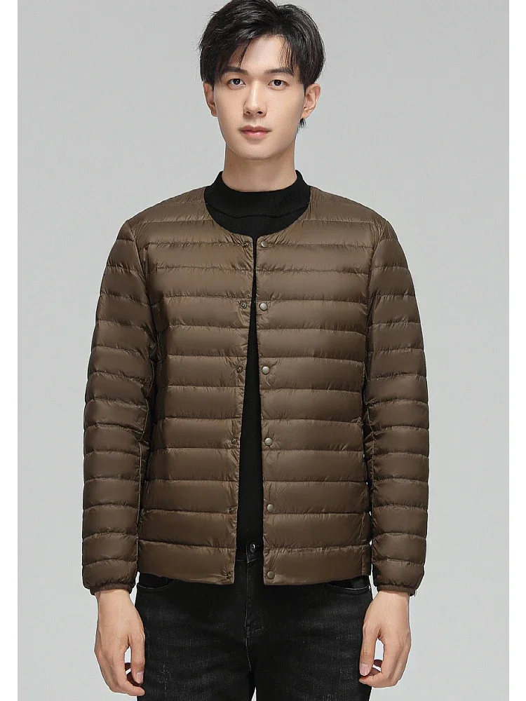 Роскошный осенне-зимний бархатный легкий трендовый пуховик 90 - Фотография_3