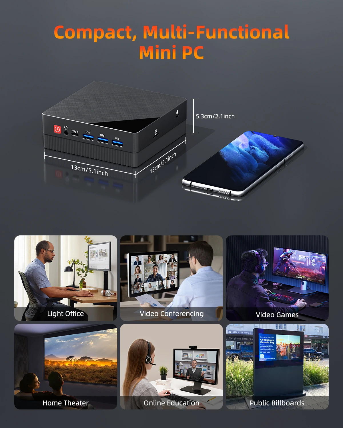 Zxipc ryzen 3 4300u новый мини-пк windows 11 pro 32 гб 1 тб ddr4 wifi6 bt5 - Фотография_4