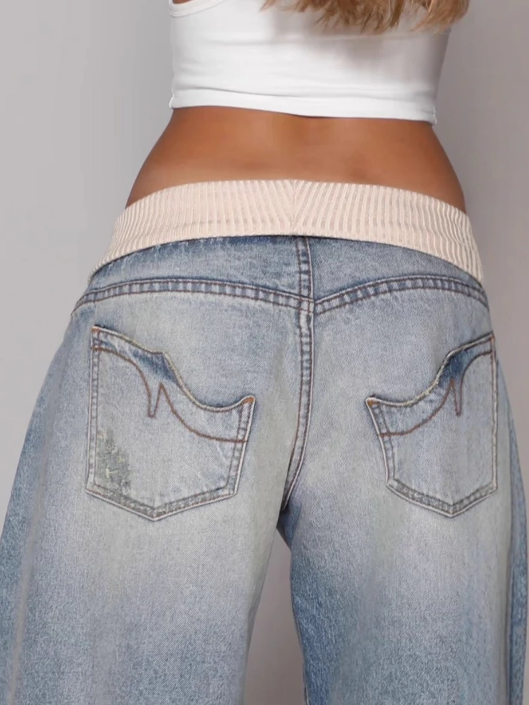 Houzhou винтажные синие джинсы - Фотография_5